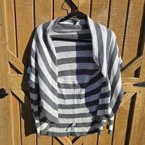 Express Two-Tone Striped Cardigan